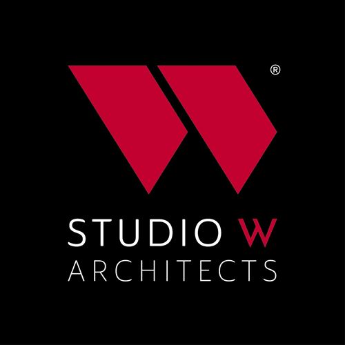 Studio W logo with large red 
