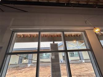 New window glazing installed in a classroom